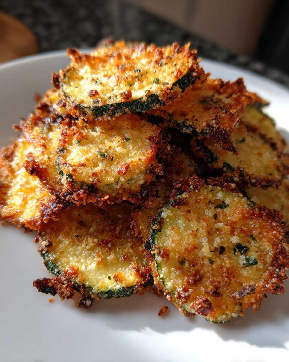 Crispy Zucchini Parmesan Chips (15-Minute Healthy Snack) - detail 3