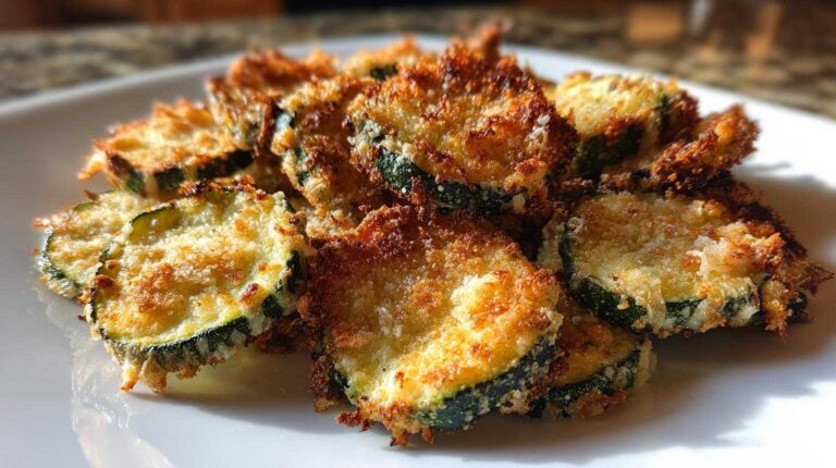 Crispy Zucchini Parmesan Chips (15-Minute Healthy Snack)