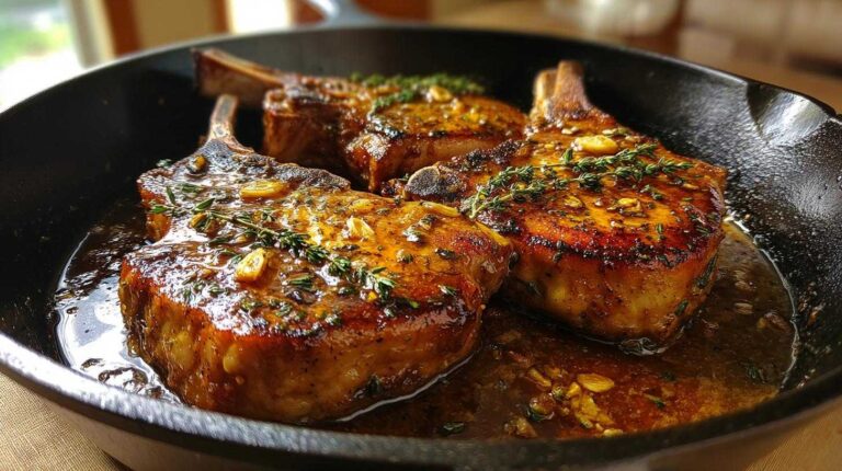 Honey Garlic Pork Chops (20-Minute Skillet Dinner)