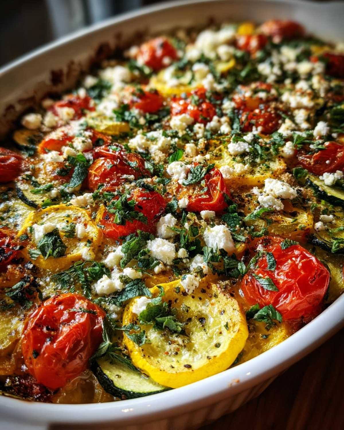 Mediterranean squash casserole - detail 2