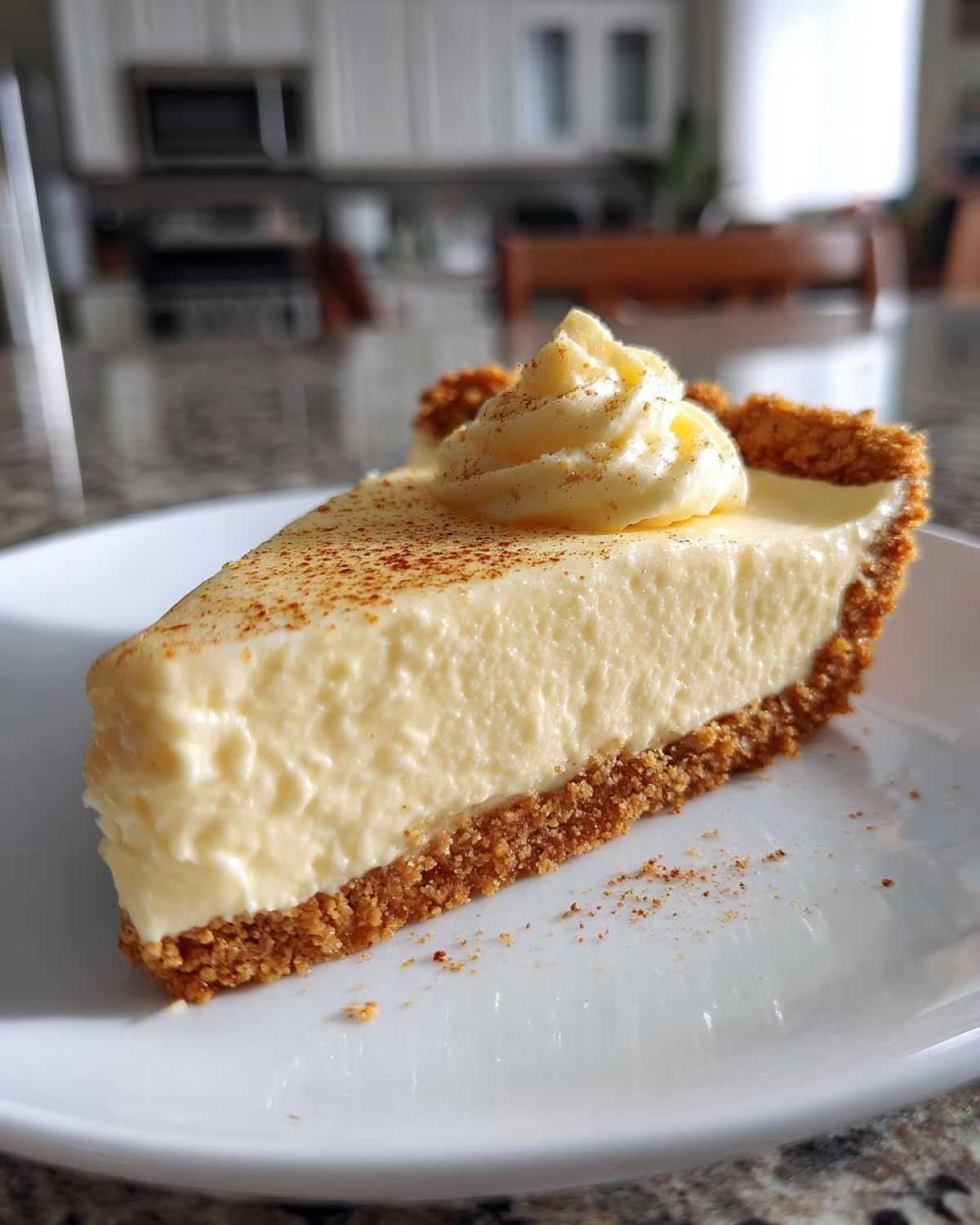 No-Bake Eggnog Pie (15-Minute Prep Holiday Dessert) - detail 1