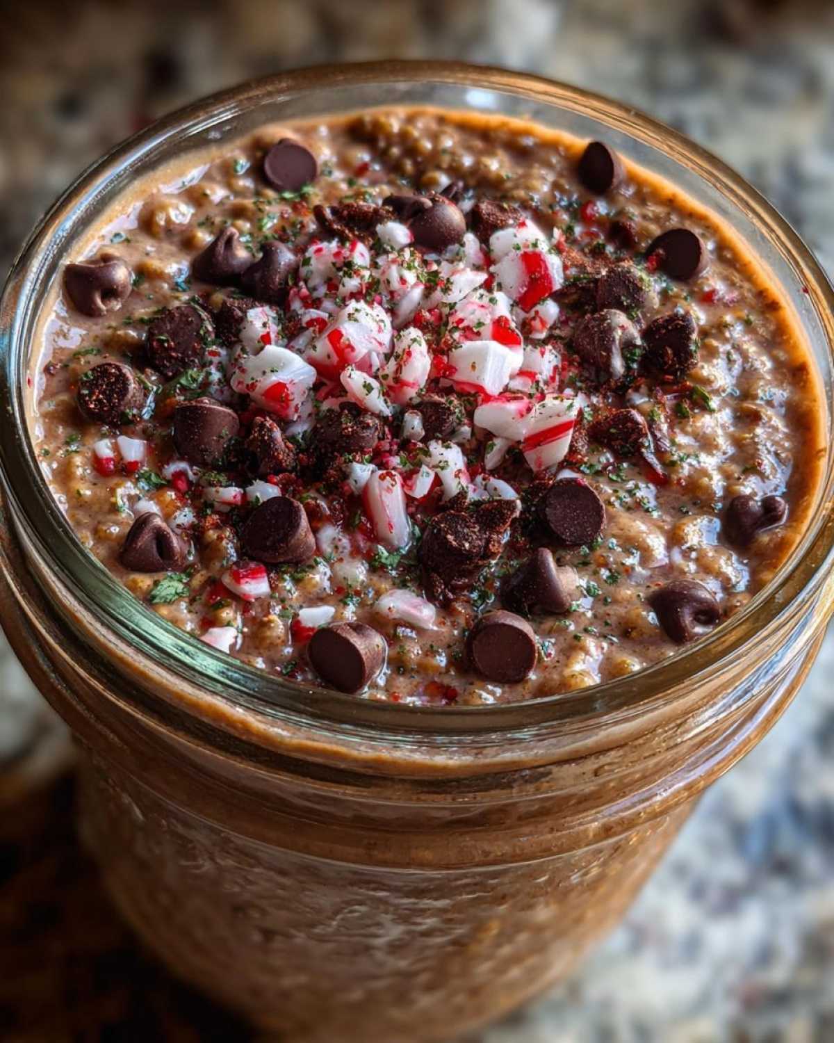 Peppermint Mocha Overnight Oats (5-Min Prep Breakfast) - detail 1