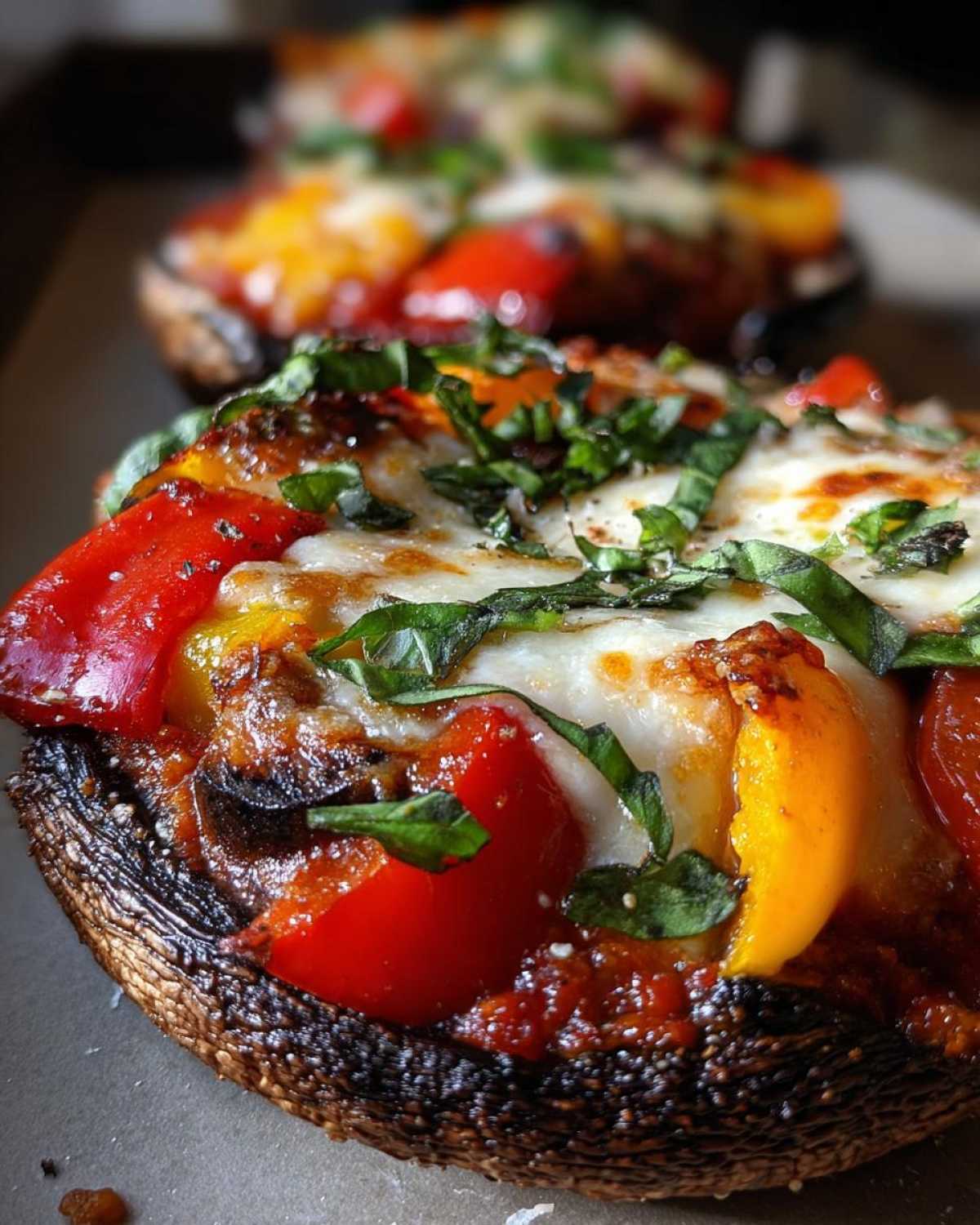 Portobello Mushroom Pizzas - detail 1