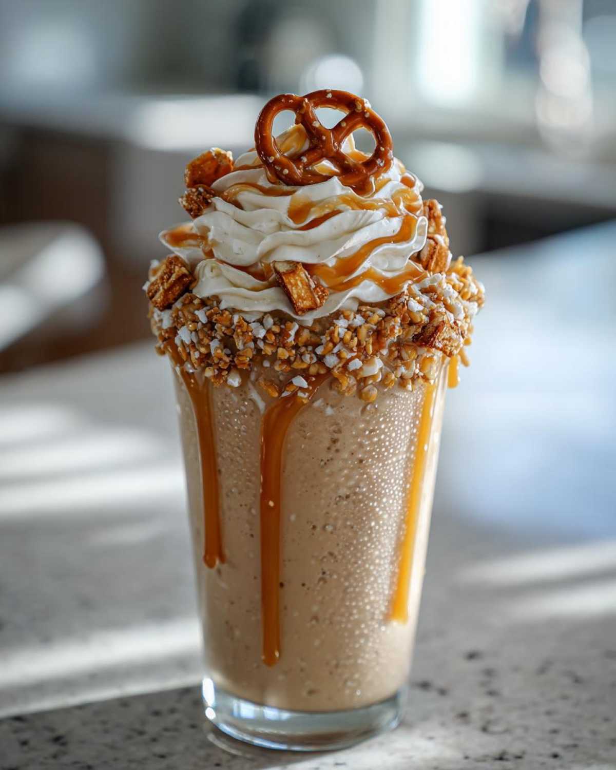 Salted Caramel Pretzel Milkshake (5-Minute Indulgence) - detail 1