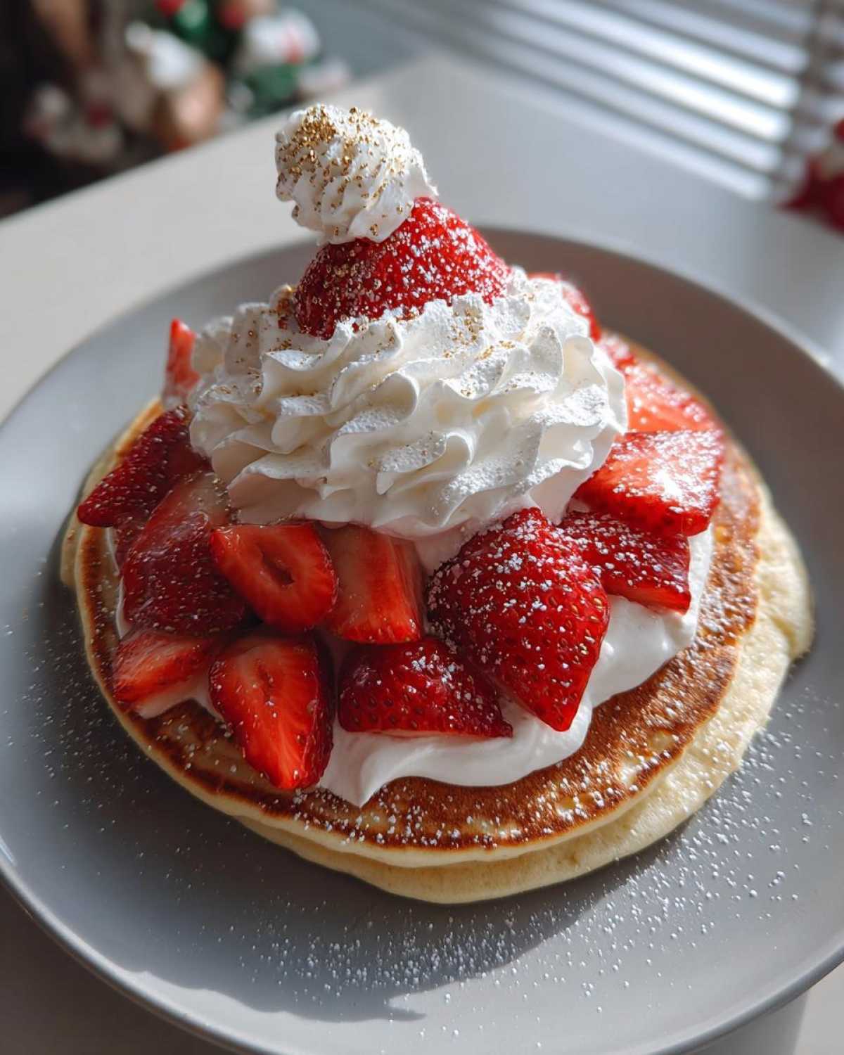 Santa Hat Pancakes (Fun Christmas Morning Treat, 15 Minutes) - detail 2