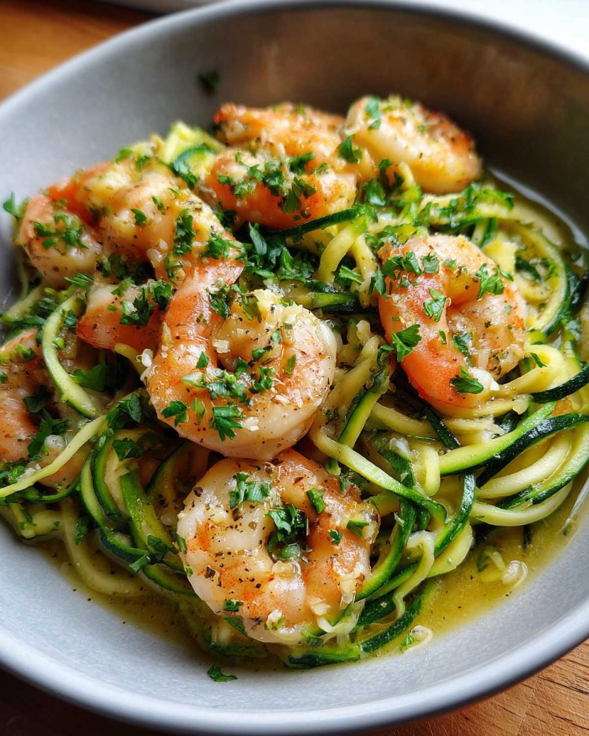 Shrimp Zoodle Scampi - detail 2