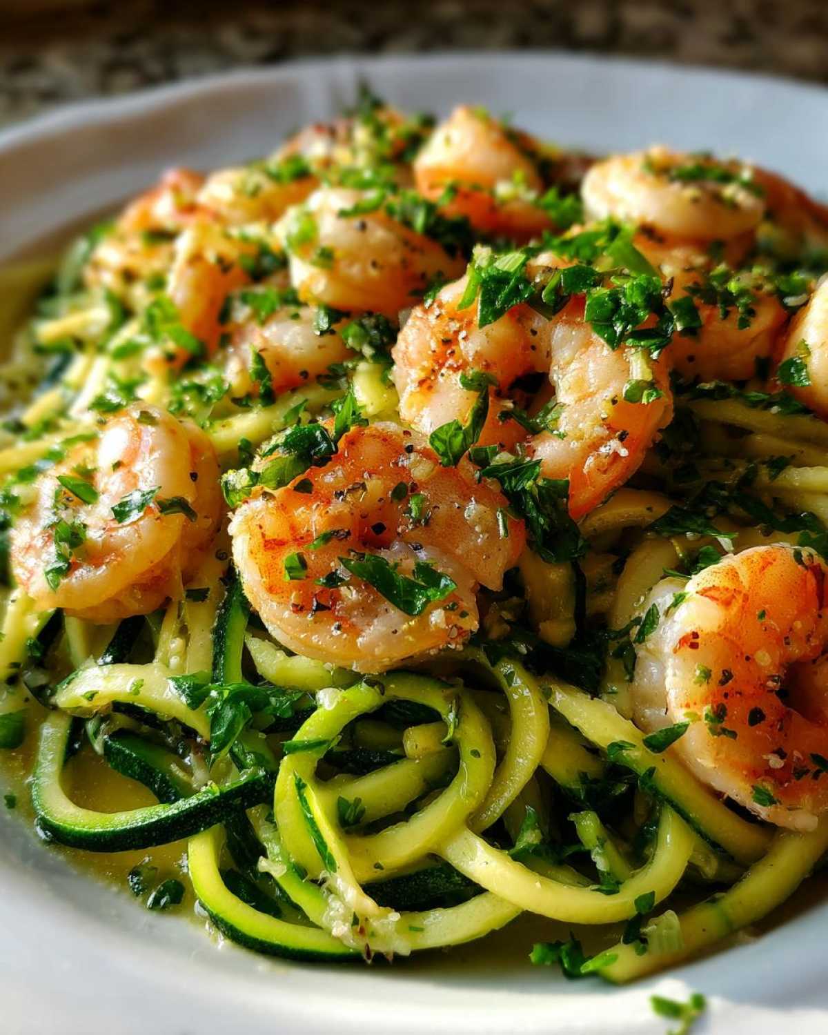 Shrimp Zoodle Scampi - detail 4