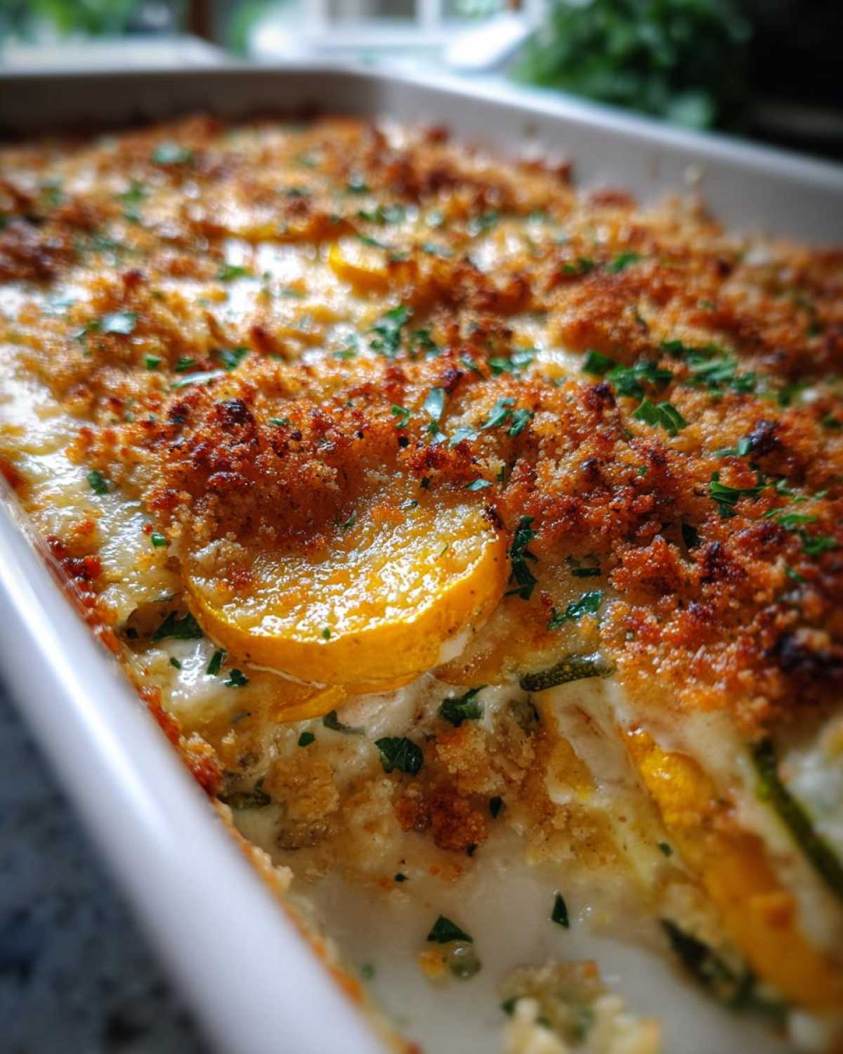 Sour cream squash casserole - detail 3