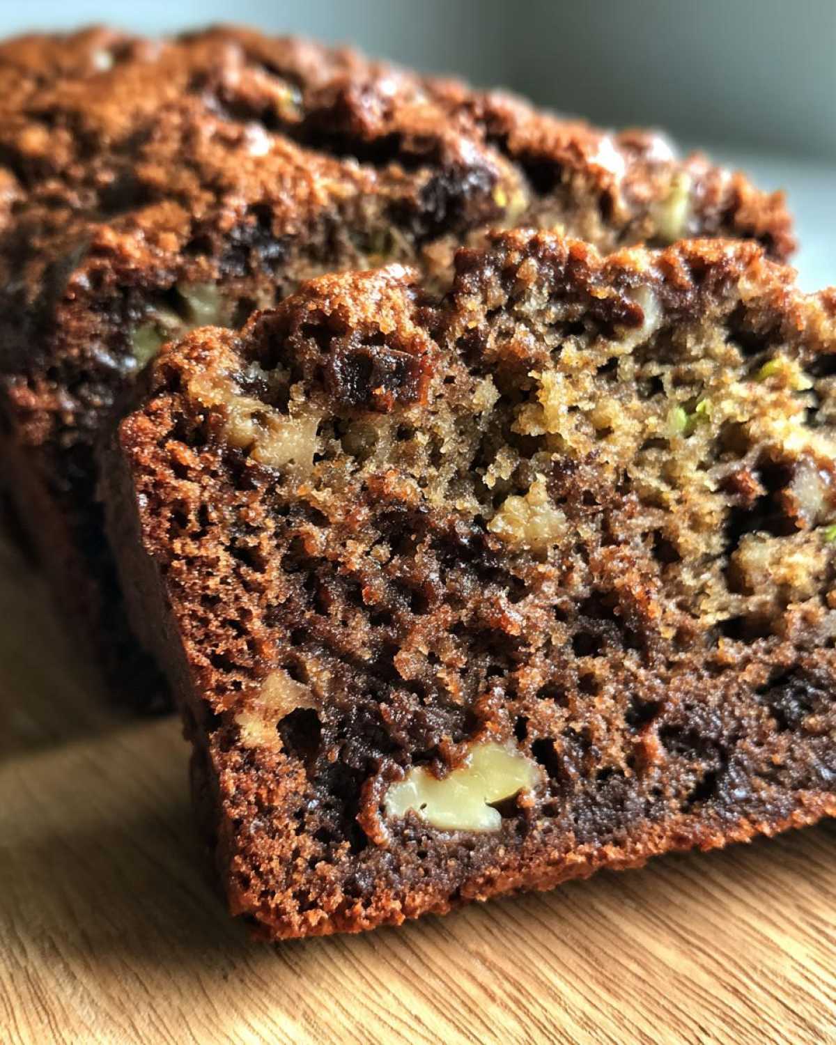Spiced Chocolate Zucchini Bread Orange Walnuts - detail 1