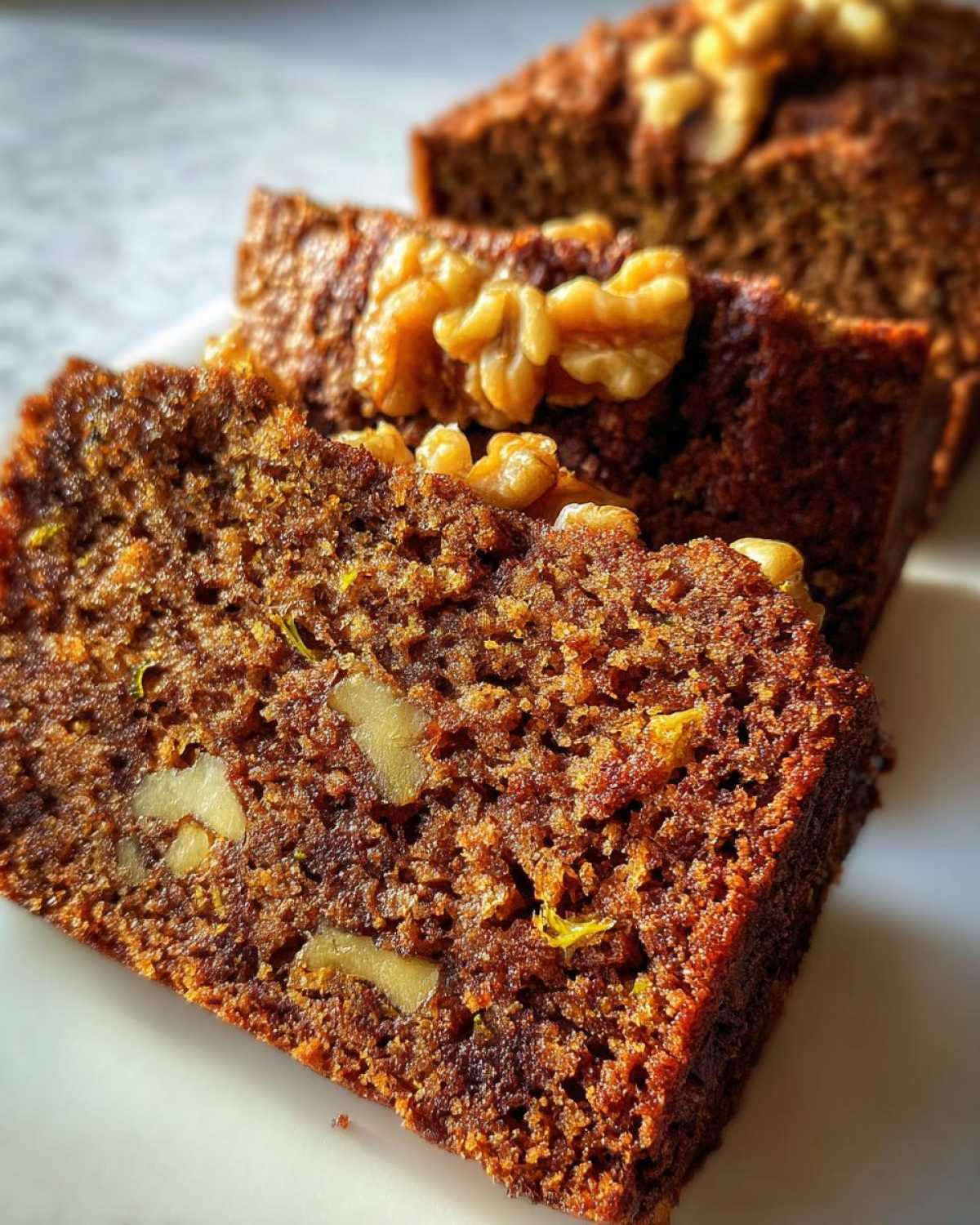 Spiced Chocolate Zucchini Bread Orange Walnuts - detail 2