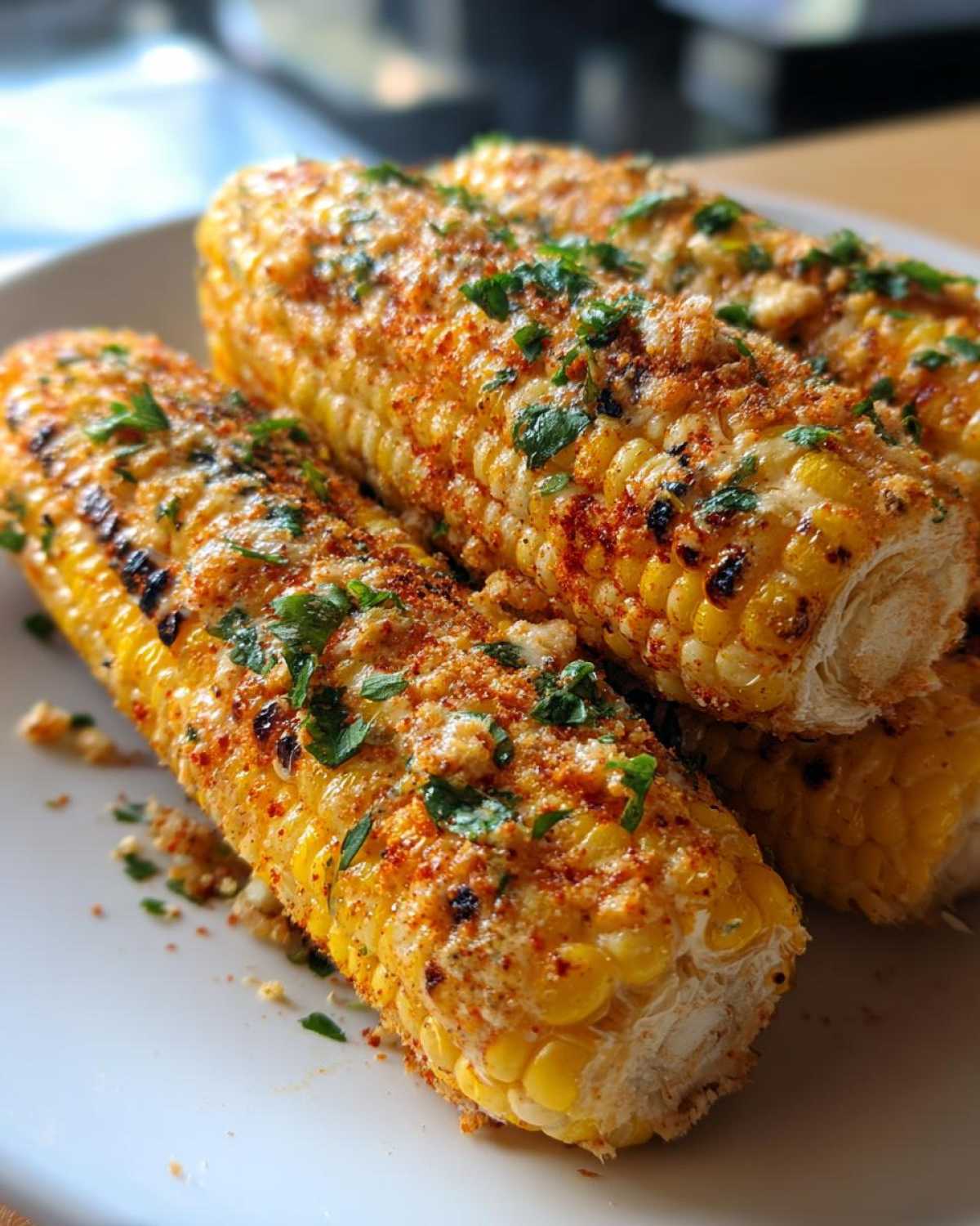 Spicy Mexican street corn - detail 1