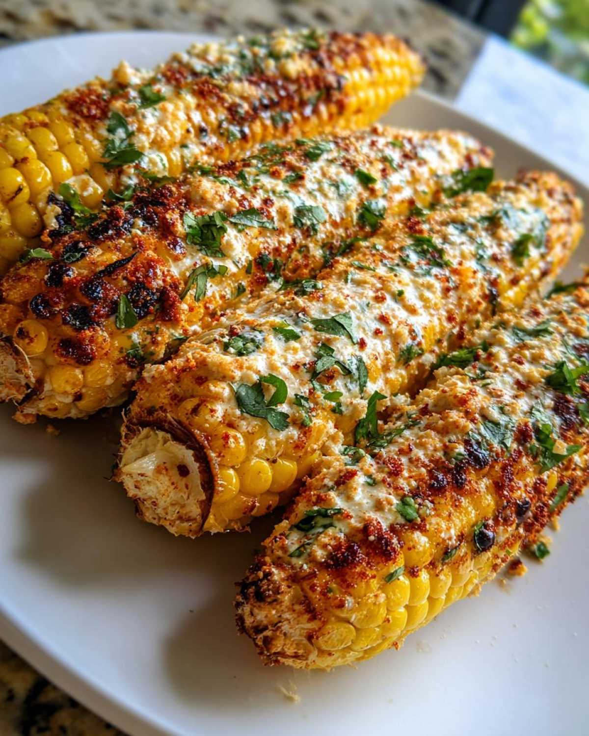 Spicy Mexican street corn - detail 2