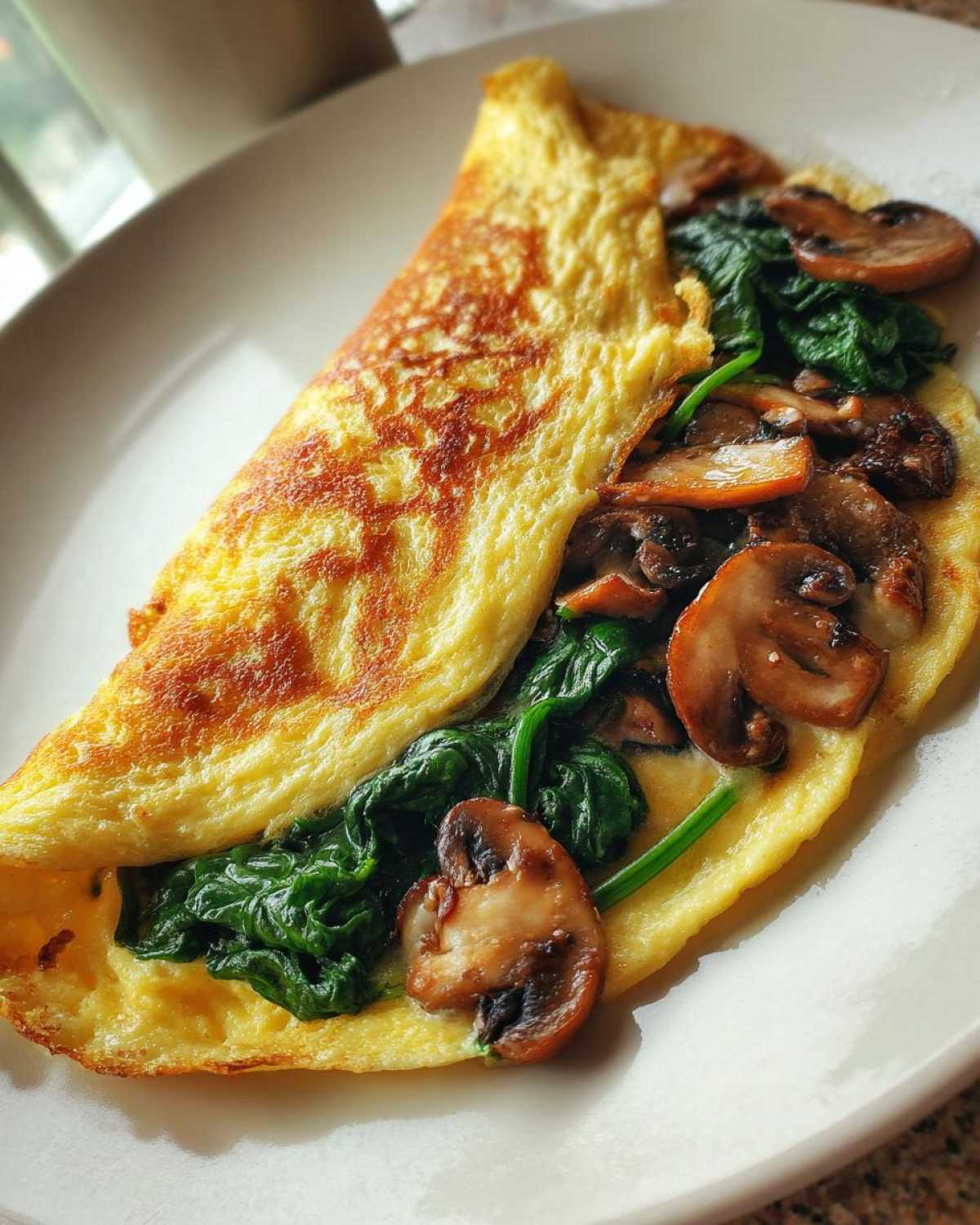 Spinach Mushroom Omelette - detail 3