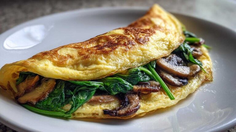 Spinach Mushroom Omelette