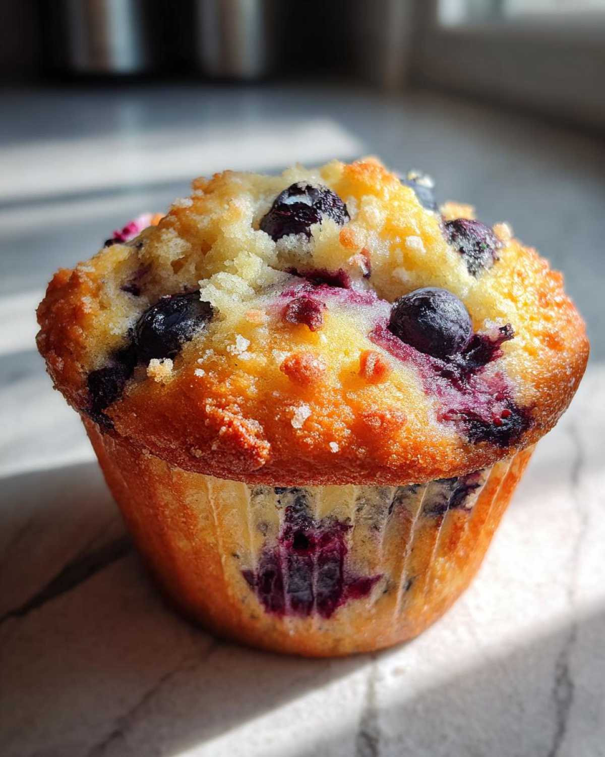 Vegan blueberry muffins - detail 2