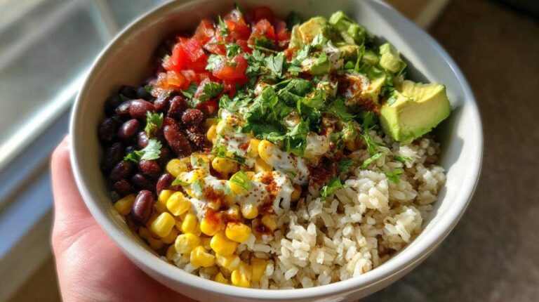 Vegetarian Burrito Bowl (10-Minute No-Cook Meal)