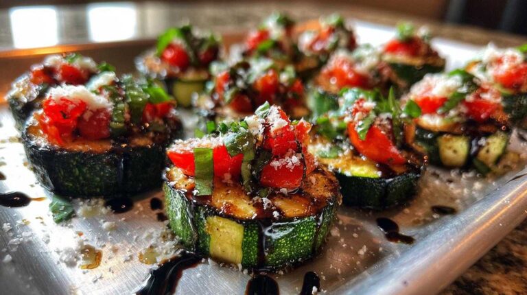 Zucchini Bruschetta Bites (Low-Carb 15-Minute App)