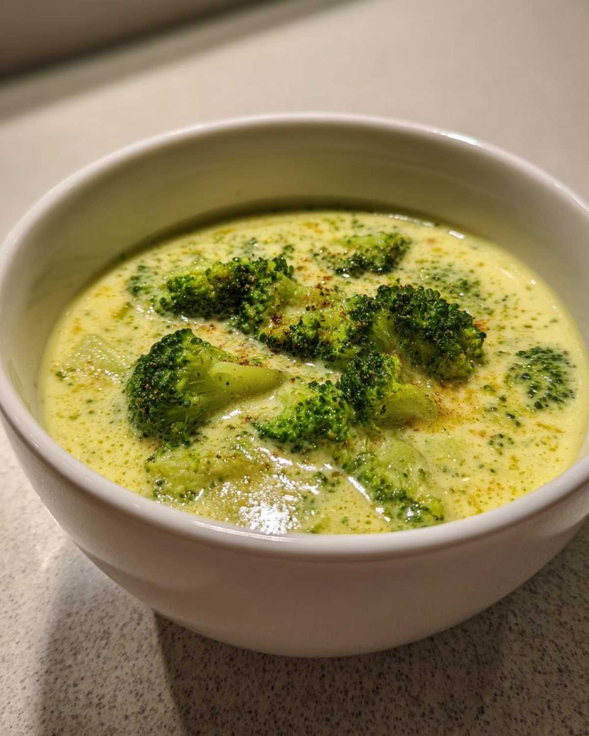 Broccoli Cheese Soup Lightened Up - detail 2