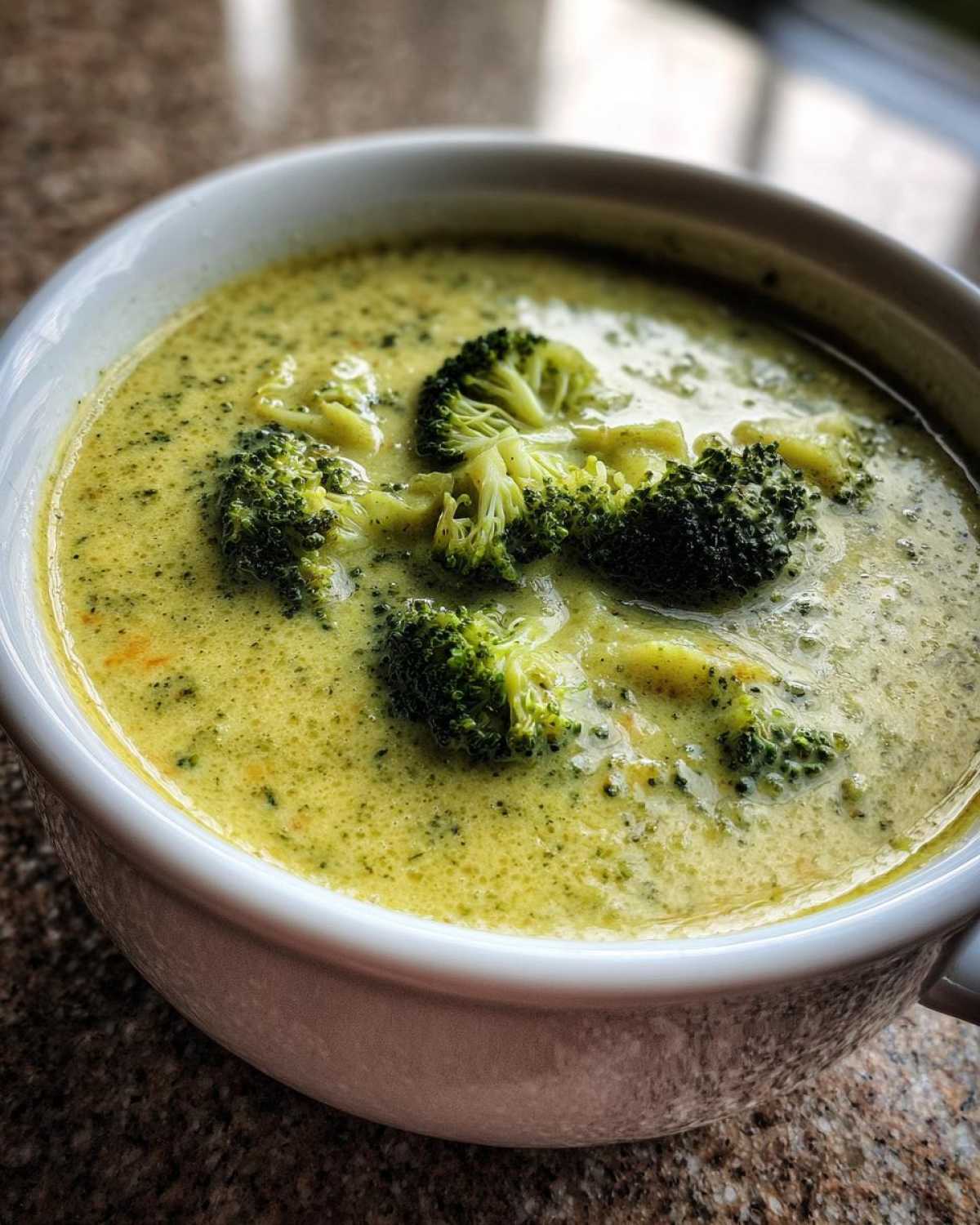 Broccoli Cheese Soup Lightened Up - detail 3