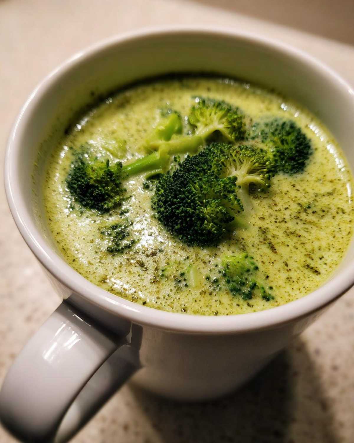 Broccoli Cheese Soup Lightened Up - detail 4
