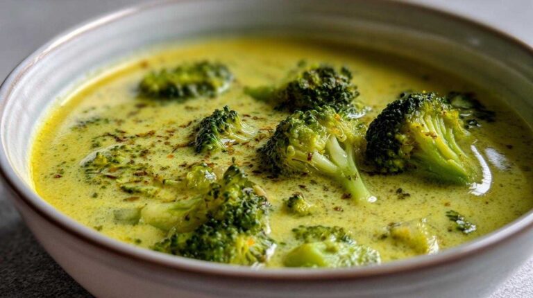 Broccoli Cheese Soup Lightened Up
