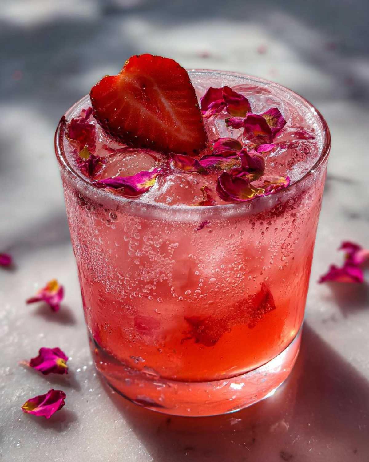 Strawberry Rose Cocktail - detail 3