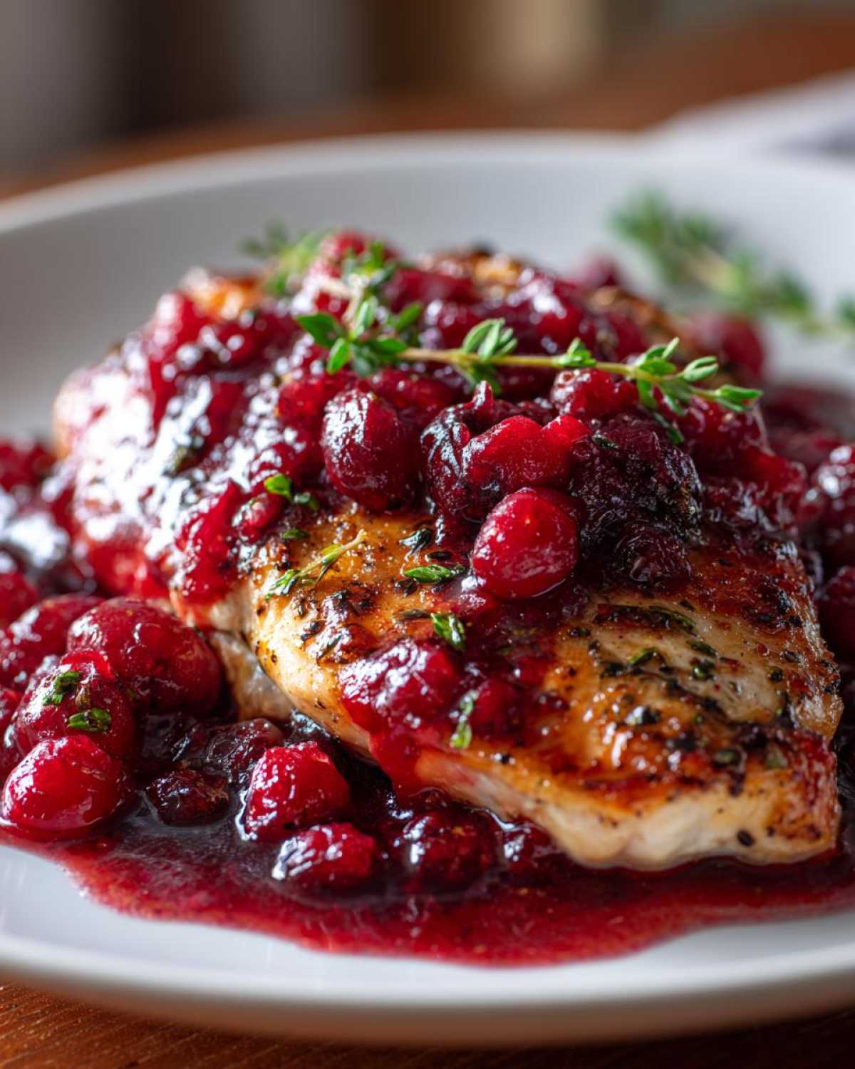 cranberry chicken - detail 1
