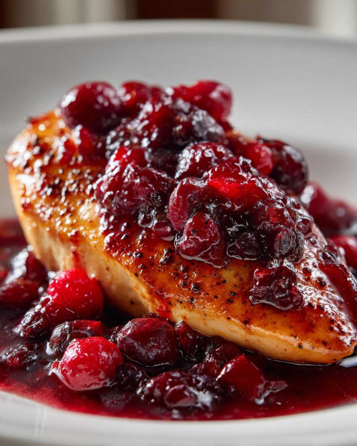 cranberry chicken - detail 2