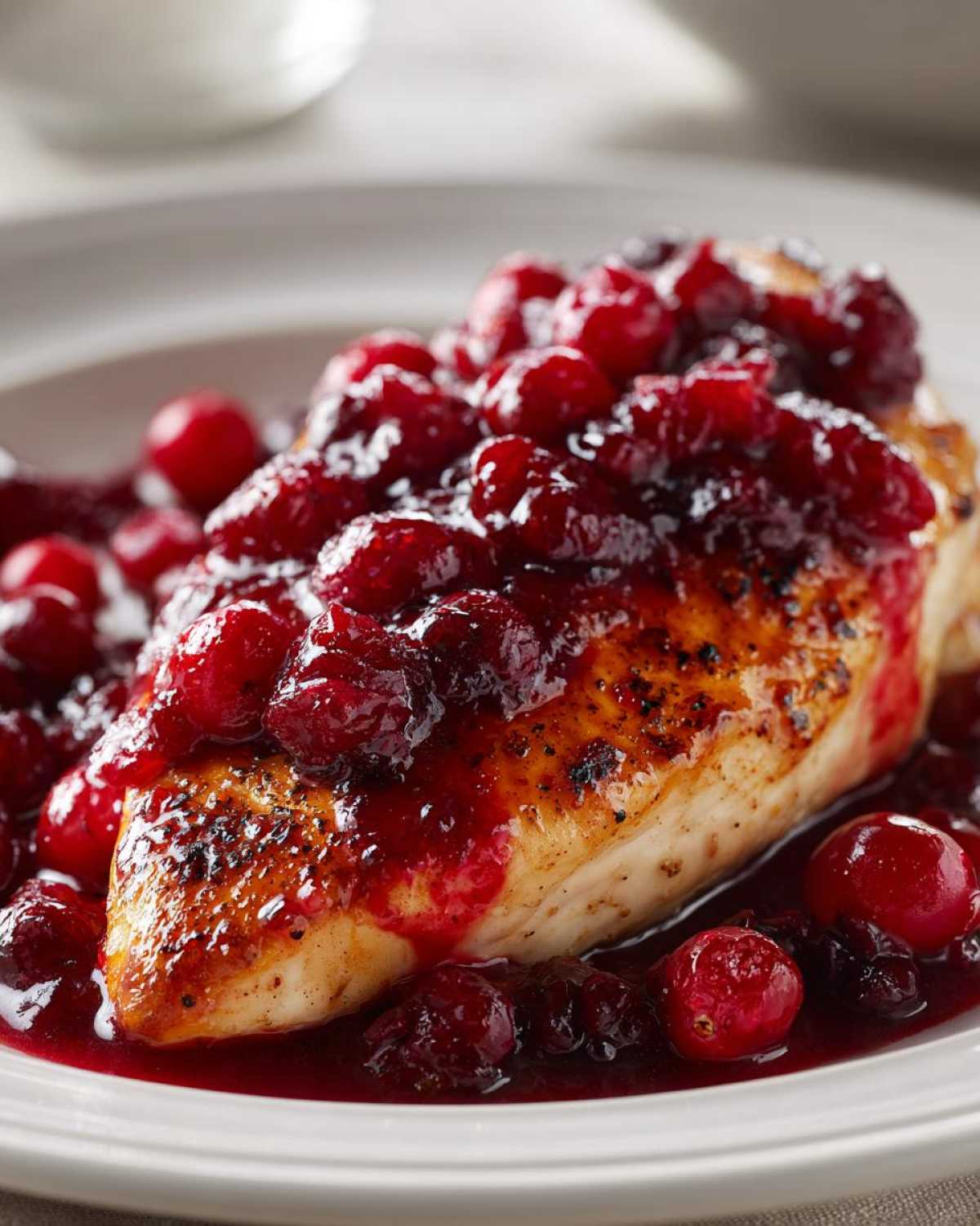 cranberry chicken - detail 4