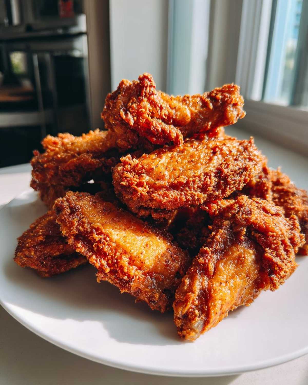 crispy baked chicken wings - detail 1
