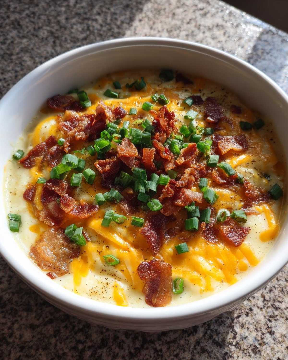 easy crockpot potato soup - detail 1