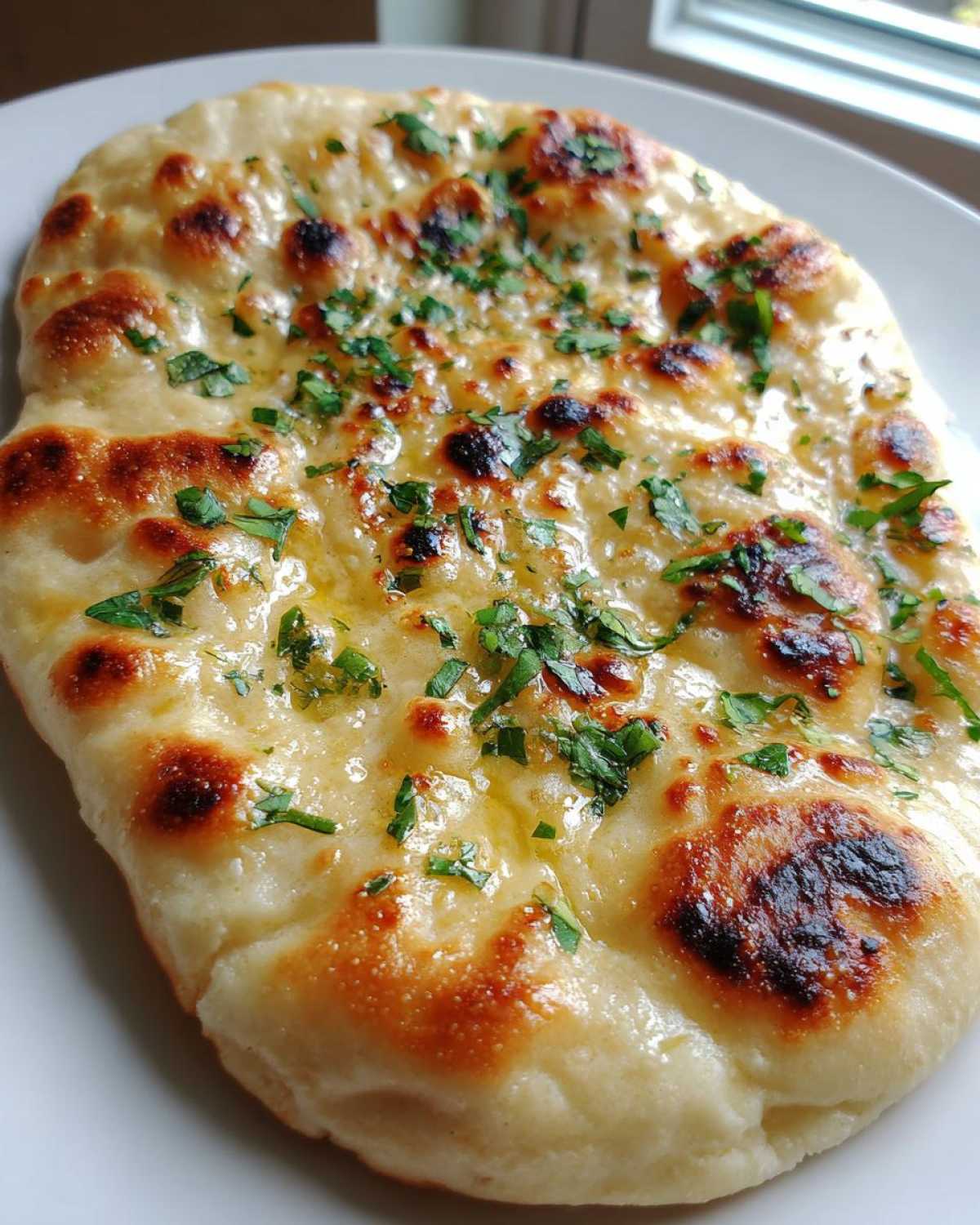 homemade naan bread - detail 1