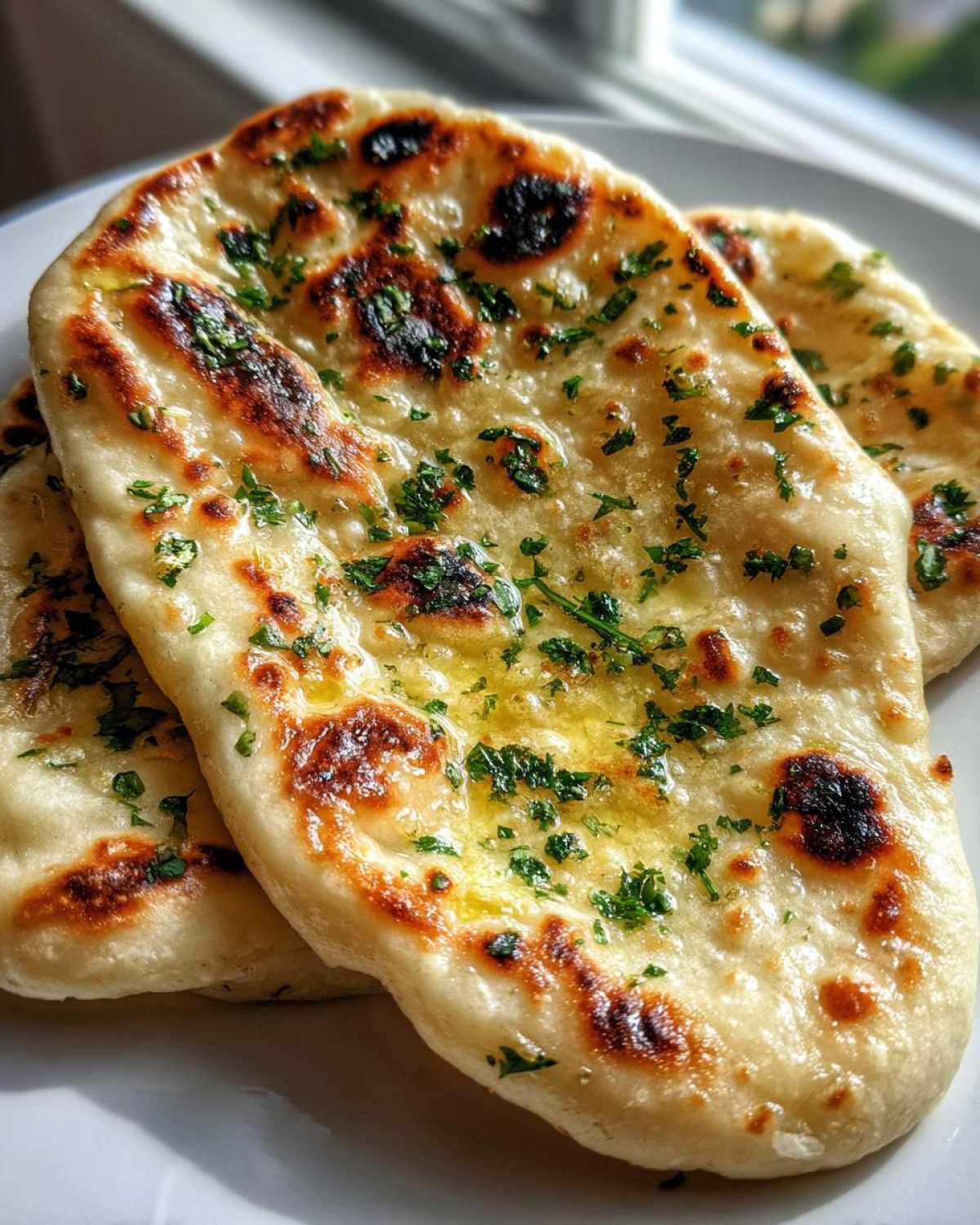 homemade naan bread - detail 2