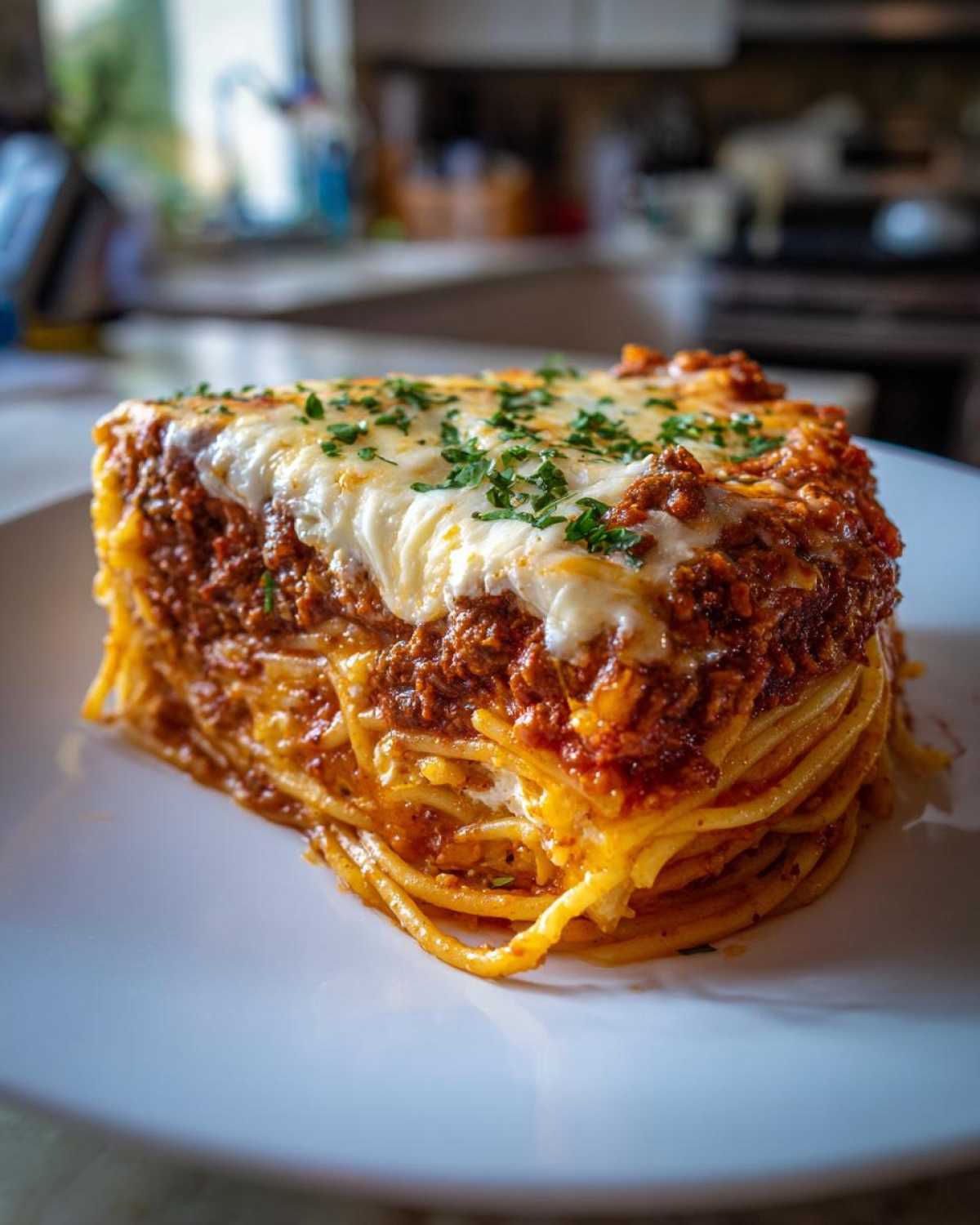 spaghetti pie - detail 2