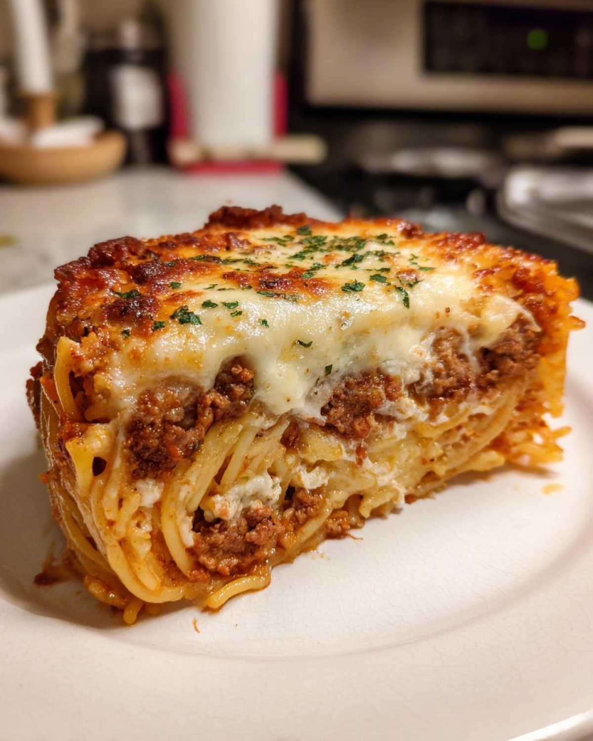 spaghetti pie - detail 4