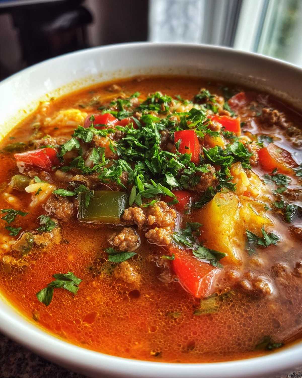 stuffed pepper soup - detail 4