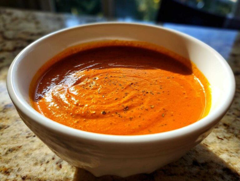 Close-up of rich, orange Creamy Garlic Tikka Masala Sauce in a white bowl, sprinkled with herbs.