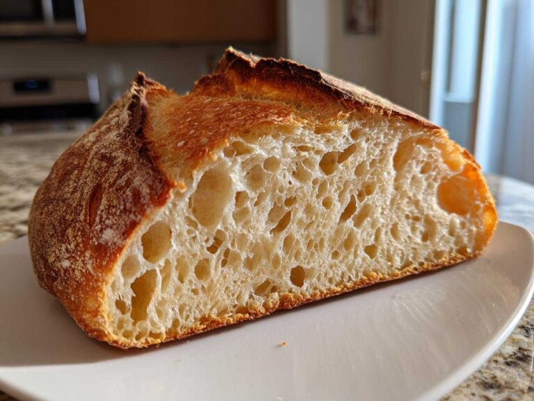 5 Sourdough Recipes Need Try Now A cross-section of artisan sourdough bread showing an open, airy crumb structure, one of the Sourdough Recipes Need Try.